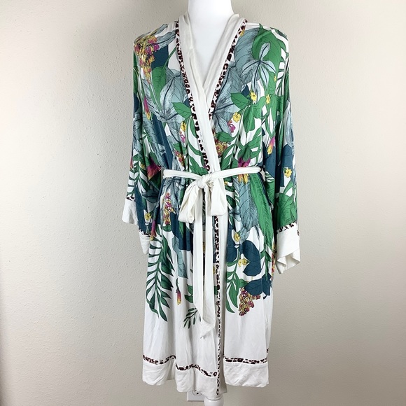 Soma Intimates & Sleepwear Soma Jersey Knit Bathrobe Robe Tropical